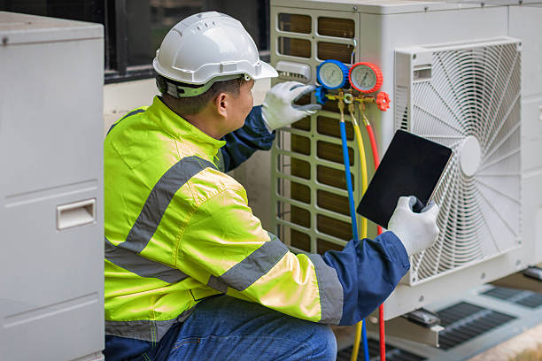 Professional Ductwork Repair technician working in Island Park, NY